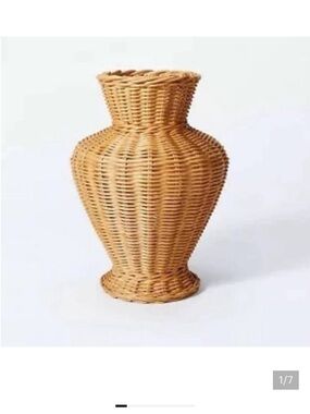 Studio McGee RARE Light Woven Rattan Vase - Natural